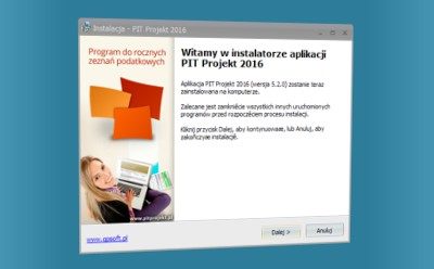 Instrukcja instalacji programu PIT Projekt