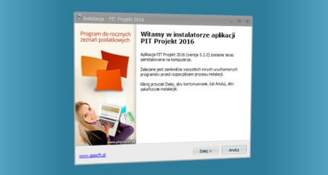 Instrukcja instalacji programu PIT Projekt